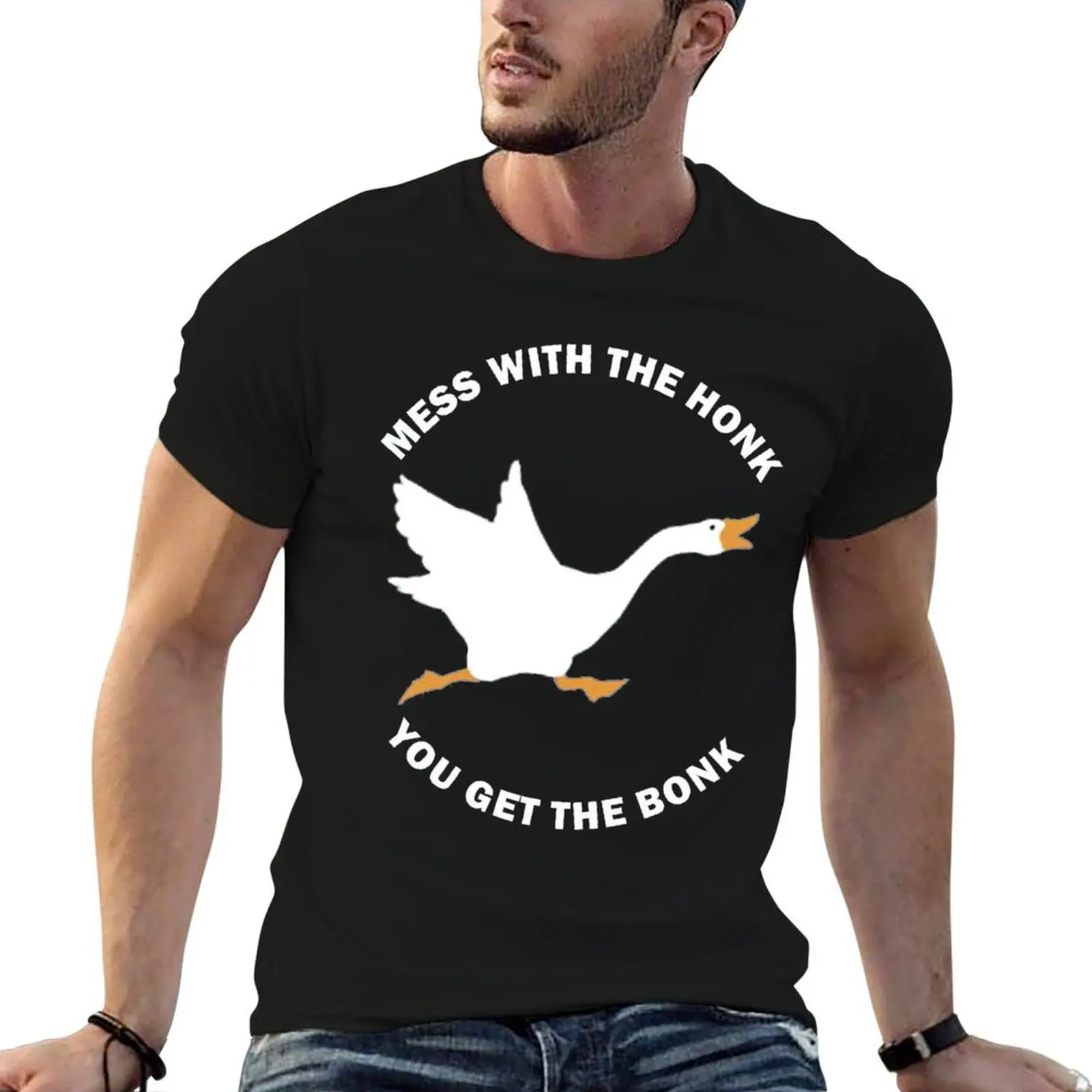 Mess The Honk You Get The Bonk Memes Funny Goose Meme Game White Bird Подарочная футболка мужская футболка с рисунком Футболка Mess The Honk You Get The Bonk Memes Funny Goose Meme Game White Bird Подарочная футболка мужская футболка с рисунком Футболка
