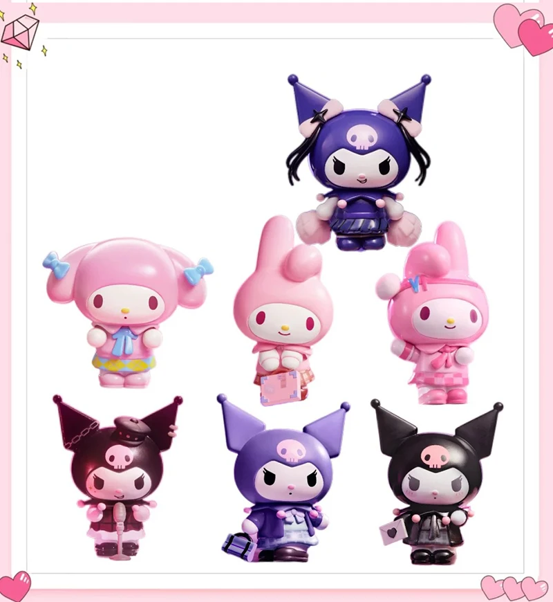 

НОВАЯ линза с сердцебиением, слепая коробка Kuromi My Melody, экшн-фигурки, куклы, аниме-фигурки, сумка-сюрприз, милая модель, коллекция фанатов, игрушка