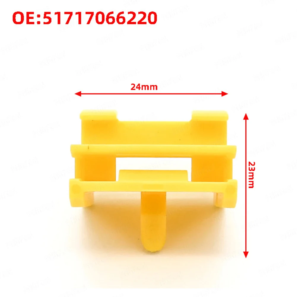 10pcs Car Moulding Trim Clips Clamps For BMW 5 Series E60 E61 Side Skirts Sills Rocker Panel 51717066220 Yellow Nylon Interior