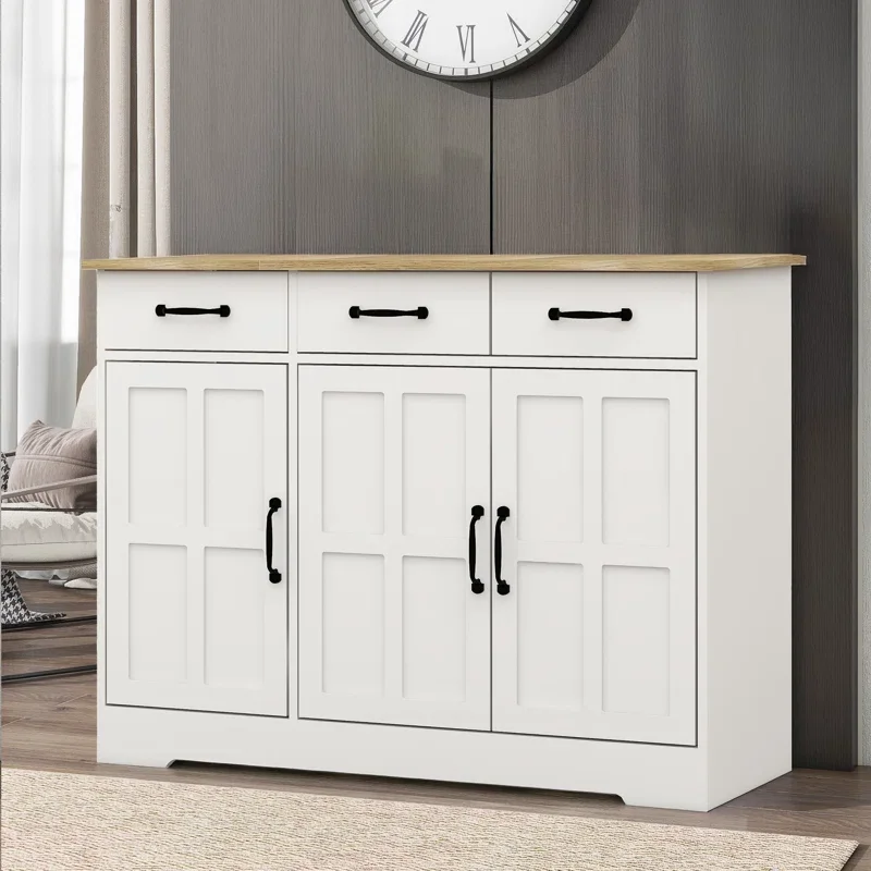 Hot Selling Quality Tv Stand With Store Content Function Sideboard Cabinet White