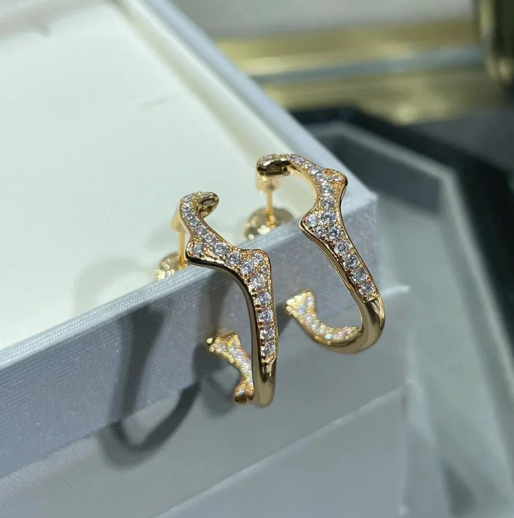 

High Qulity New 2023 Trend Fairy Earrings For Women Vines Luxury Jewelry Original Souvenir Classics Brand Pure 925 Sliver Gifts