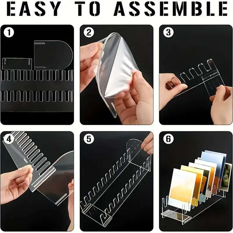 Greeting Card Display 12 Tier Acrylic Card Rack Display Stand Clear Greeting Card Organizer Postcard Holder Portable Bookmark &