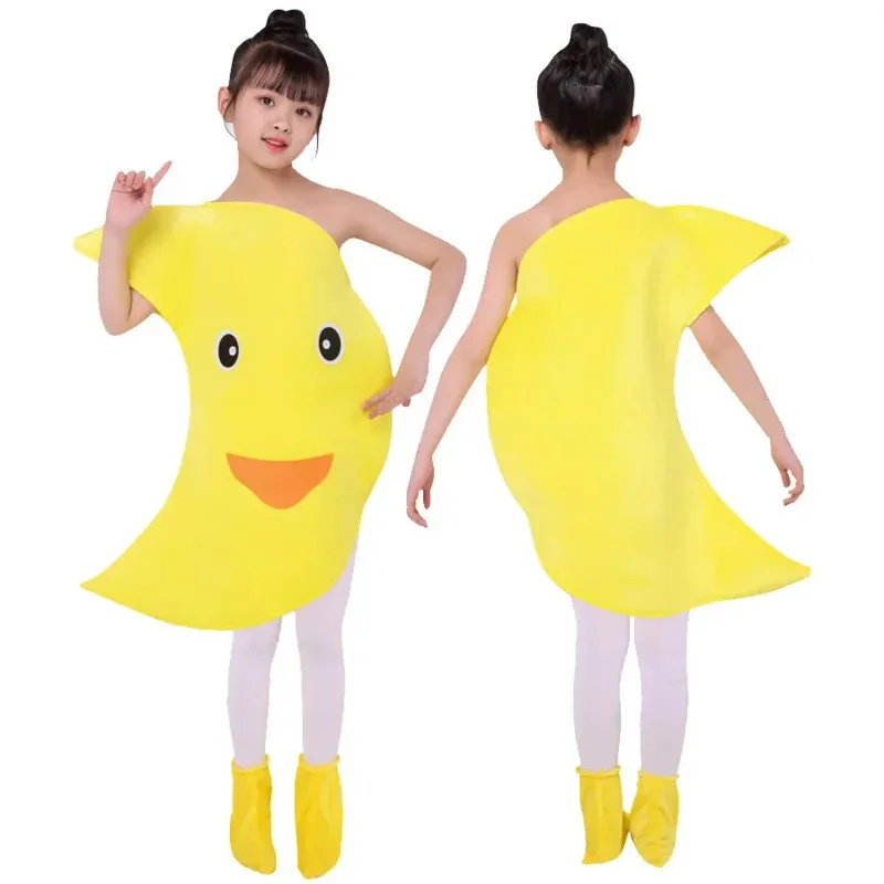 Sol lua estrelas nuvens gotas de chuva cosplay traje planta mundo festa das crianças desempenho roupas crianças anime dança vestido mostrar