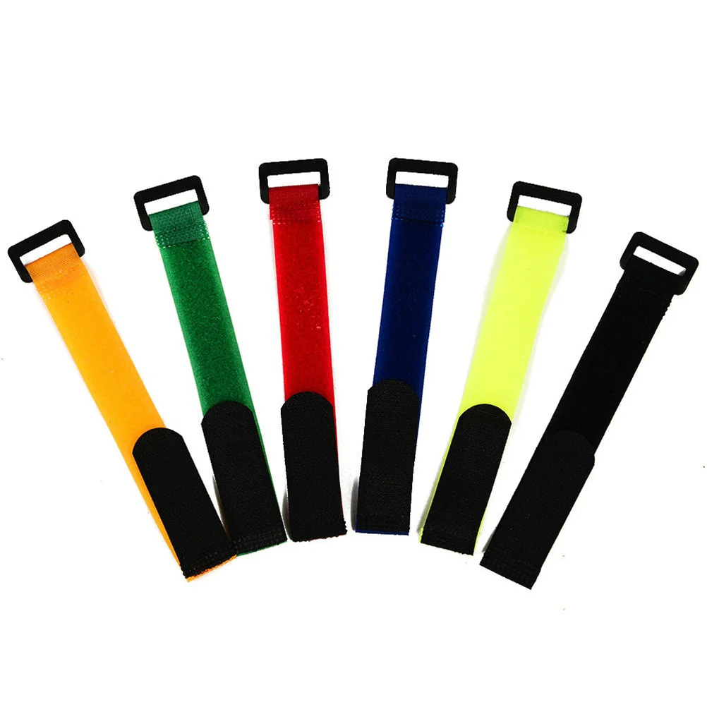 6 PCS Colorful Cable Ties Hook and Loop Strap Straps Reusable Decorative Fastening