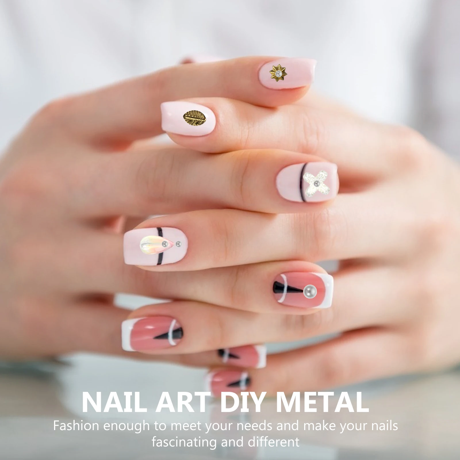 Accesorios para decoración de uñas, pegatinas de aleación de diamantes de imitación de Metal DIY, decoraciones para uñas naturales artificiales, arte de uñas para mujeres y mujeres