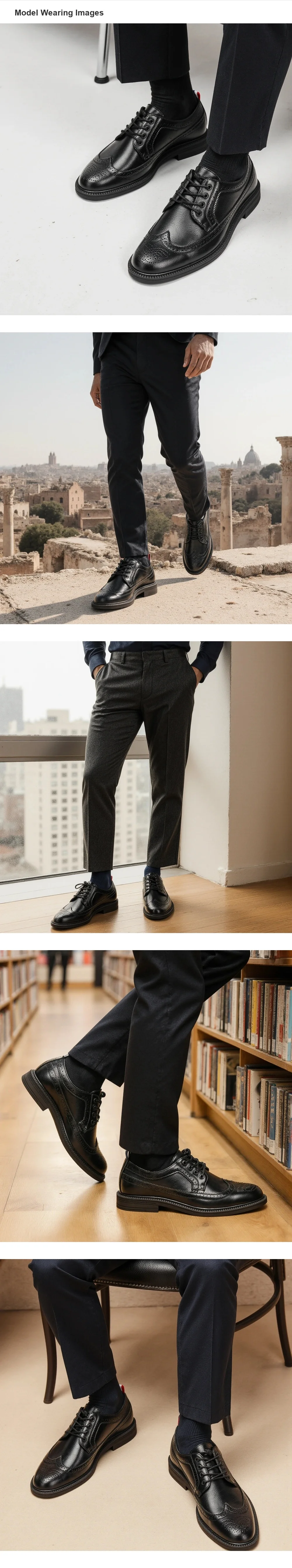 Klassische Brogues-Lederschuhe für Herren, bequeme, elegante Business-Schuhe für Herren, Lederschuhe für Herren – Detail 4