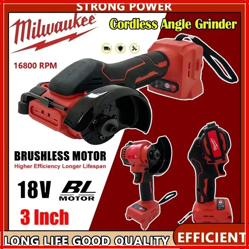 ミルウォーキー-18v-3インチ-ミニアングルグラインダー-ブラシレス研磨機-電動ダイヤモンド切断グラインダー-電動工具