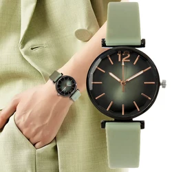 Moda donna sport semplice quadrante nero orologio al quarzo Casual 2023 vendita calda cinturino in Silicone verde orologio da donna orologio da polso