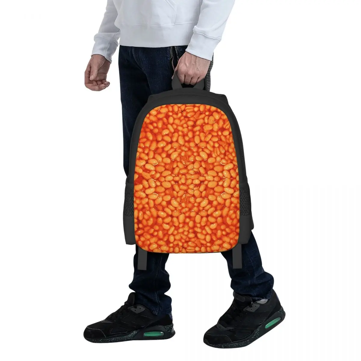 Baked Beans In Things Pattern Student Backpack School Bag Hiking Travel Daypack for Boys Girls Fashion Bookbag Shoulder Bags