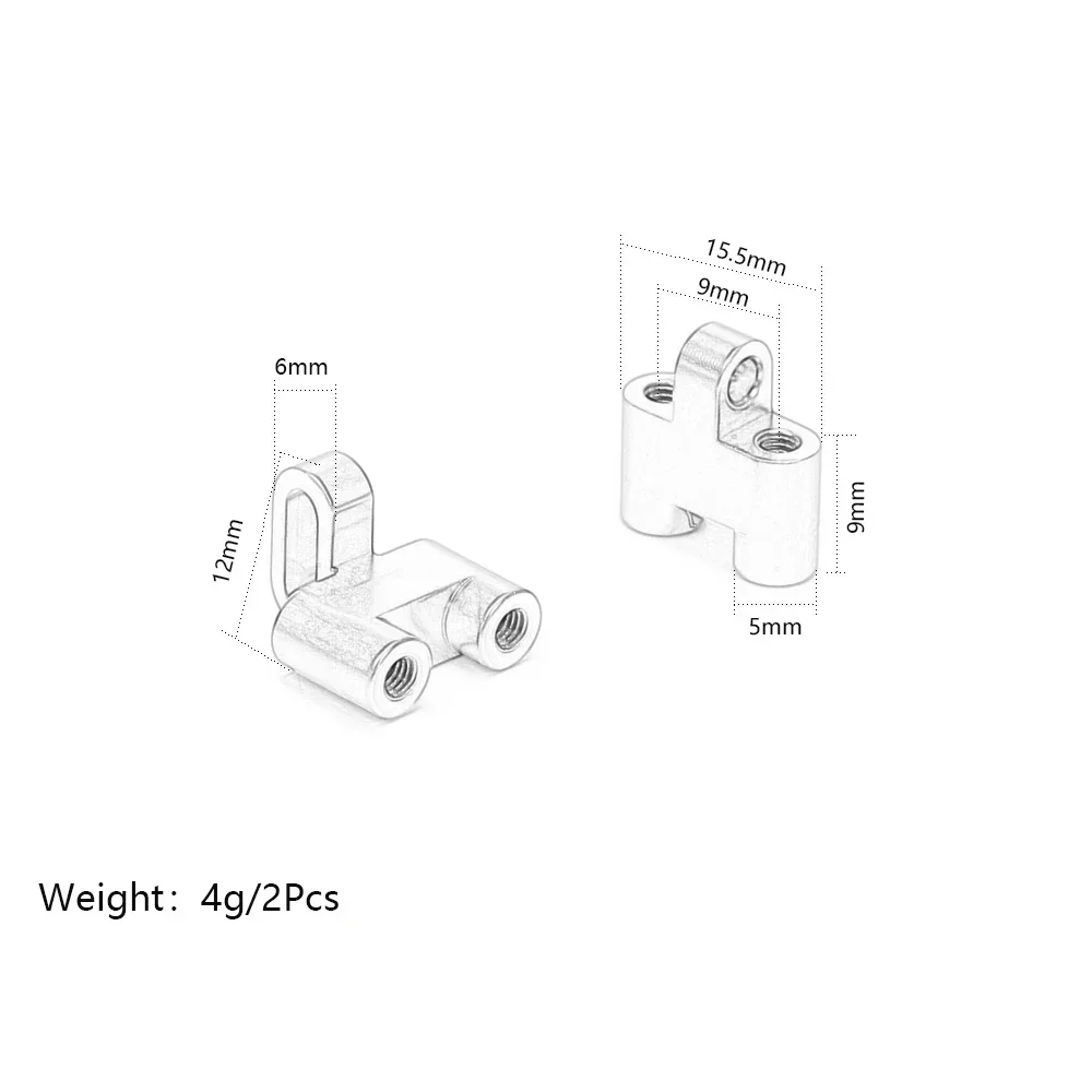 1:10 2Pc AX31104 Servo in alluminio con viti per RC Crawler Car Rock Electric Axial Racing Yeti AX90025 90026