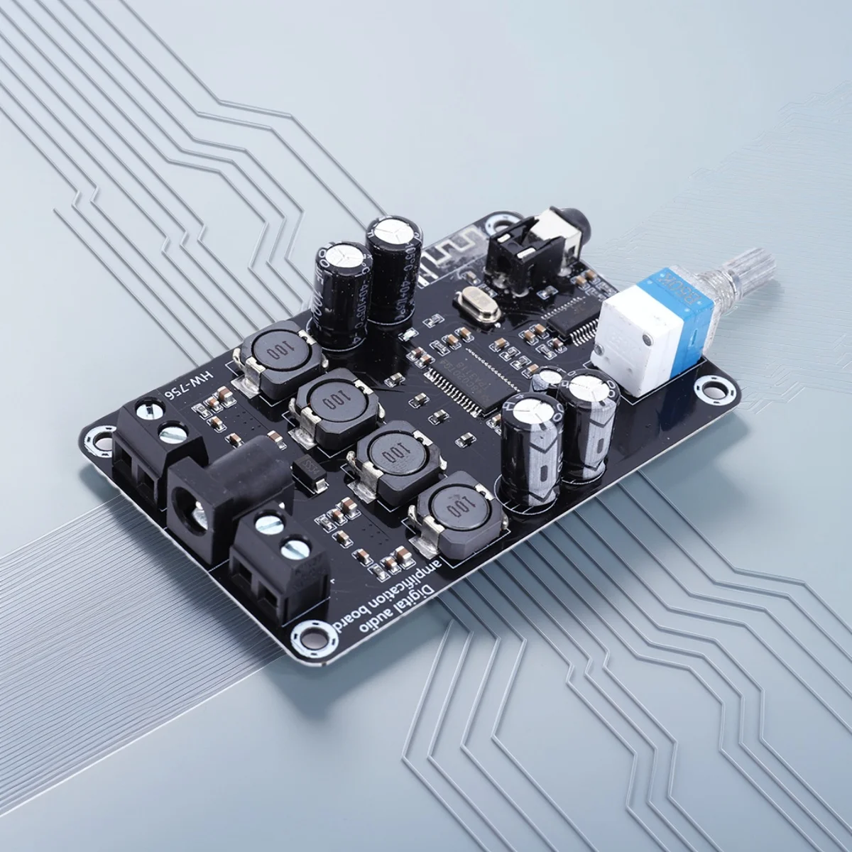 TPA3118D2 Dual Channel 2x50W High-Power Adjustable Audio Amplifier Board BT 5.0 Digital Audio Power Amplifier Board DC12-24V