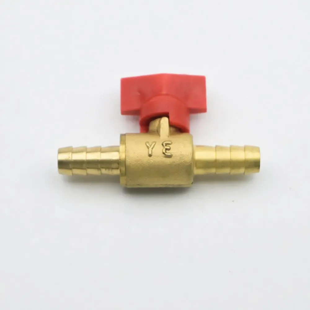 Copper Three Way Y Valve Barbed Fitting Hose Connector Switch For Industrial Home Gas Liquid Fuel Water Pipeline System