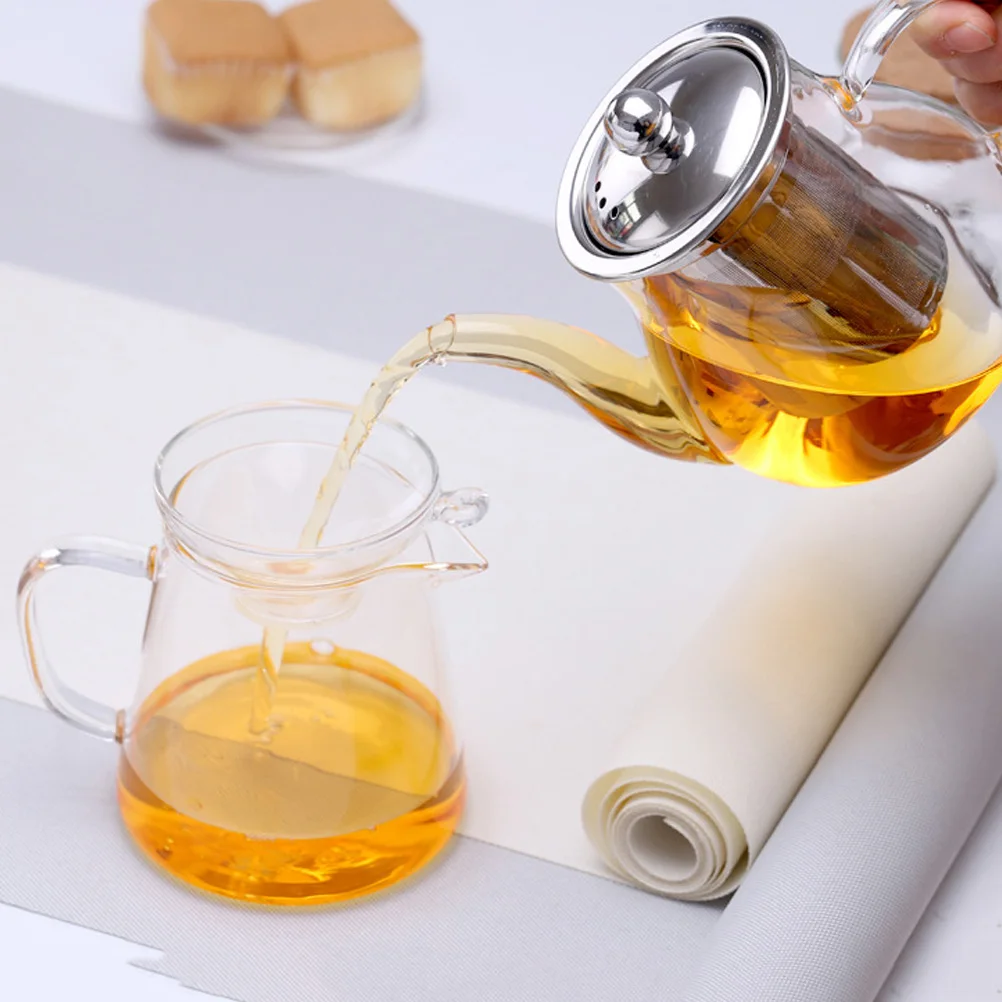 

1Set Glass Heat Resistant Tea Pot Handheld Stainless Steel Infuser Teapot Loose Leaf Tea Brewing Kettle