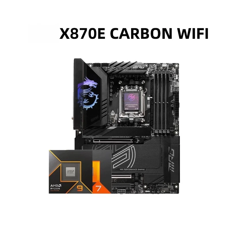 X870E Dark Tomahawk Blade Titanium Super God avec AMD Ryzen 9950/9800X3D Board U Set