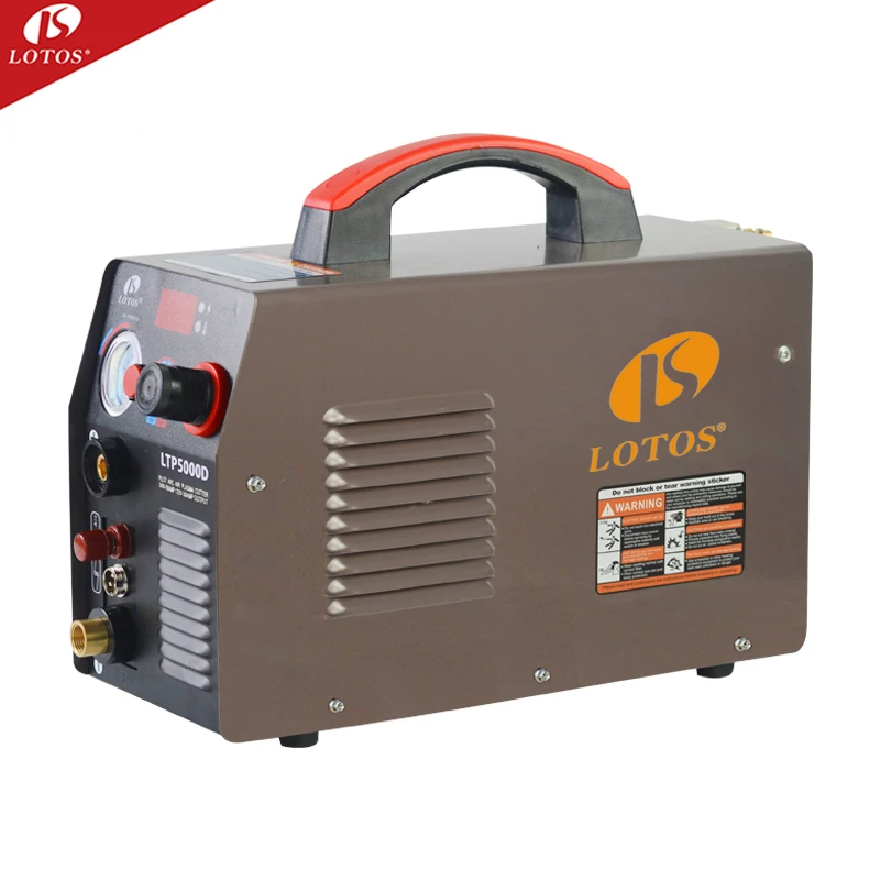 Lotos LTP5000D Pilot Arc Dual Voltage 50Amps Portable Air Plasma Cutter