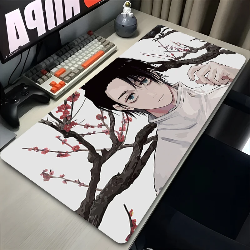 HD Anime Purple Mouse Pads Yuta Okkotsu Gaming Keyboard Rug Laptop Mousepad PC J-Jujutsu Kaisen Gamer Cabinet Extended Desk Mat