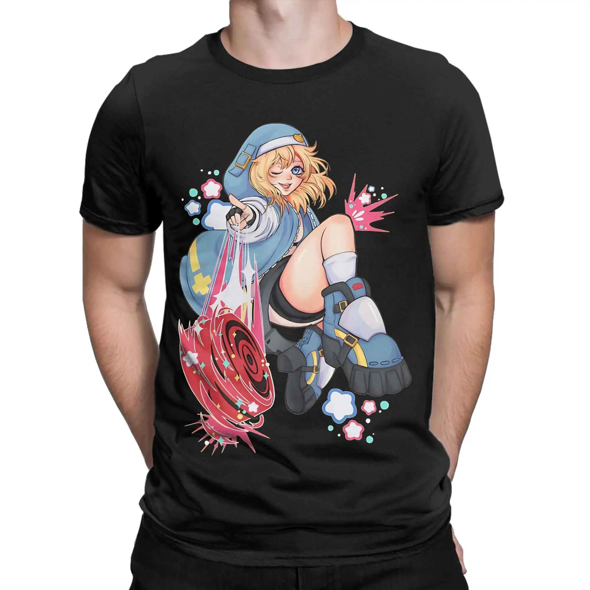 Bridget Guilty Gear Classic Shirt poster Funny 100% Cotton T-Shirt guilty gear bridget Tops Tees For Men