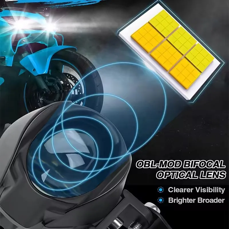 BraveWay LED دراجة نارية المصباح أضواء الضباب على الطرق الوعرة ATV UTV شاحنة 4x4 بمساعدة مصباح أضواء مساعدة 12 فولت 24 فولت