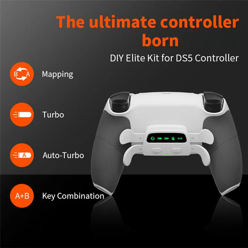 M16K-The Remappable Ultimate Controller Buttons For PS5, Upgrade Boards And Redesigned Back Case And 4 Rear Buttons For Ps5