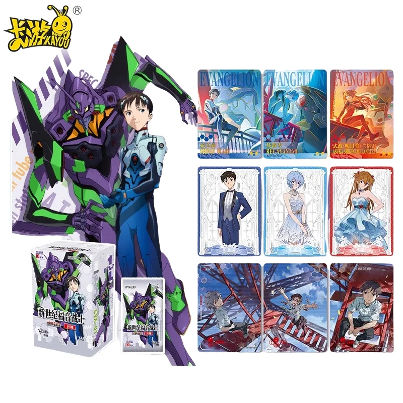 

Коллекция коллекционных карточек KAYOU Evangelion: коллекция единиц Asuka, Rei, Shinji и EVA. Карточная игра в стиле аниме, официальная оригинальная коробка