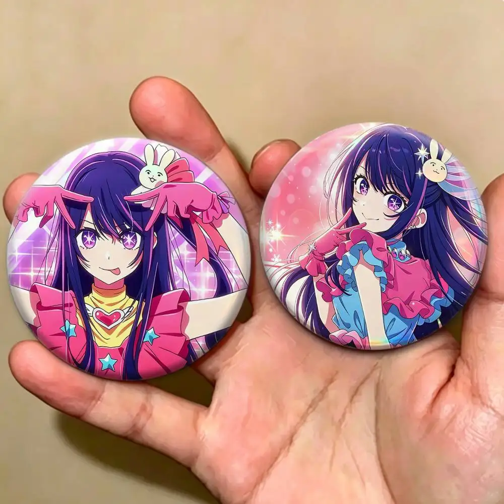 Mother And Child Ai H-Hoshino O-Oshi No Ko   Badges Creative Tinplate Button PinsBrooch Badge Clothes Backpack