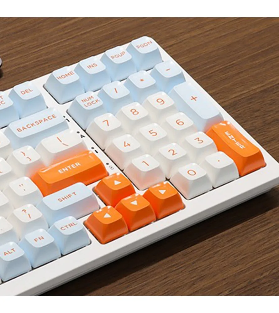 Mechanical keyboard Customized PBT two-color molding Salmon keycap ASA height
