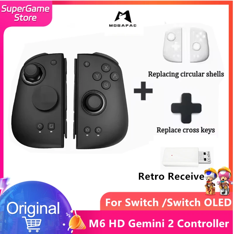 MOBAPAD M6 HD Gemini 2 Controller with Receive BLACK MYTH For Nintendo Switch OLED Joypad Hall Joystick Console NS OLED Gamepad