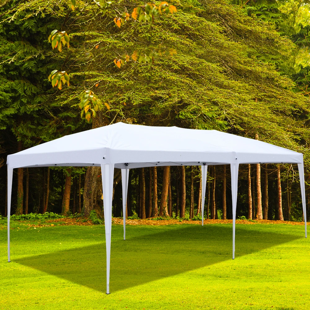 3 X 6m Home Use Outdoor Camping Waterproof Folding Tent With Carry Bag White Outdoor Furniture