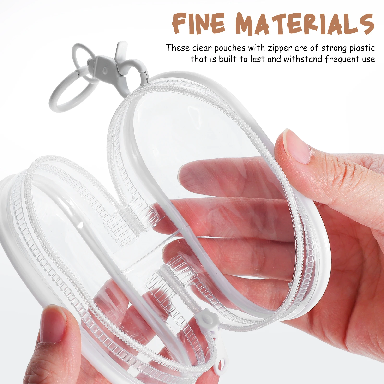 

4 Pcs Colorful Blind Box Doll Bags Transparent Capsule Display Cases With Keychain Attachment For Small Figure Storage