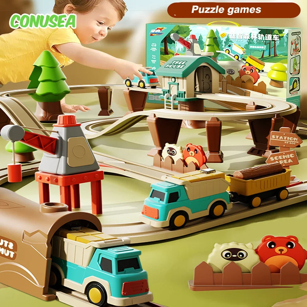 

Electric Train Tracks Cars Toys Trains Magnetic Set Car Locomotive Diecast Assembly Interchange Railway Tracks for Kids Gifts