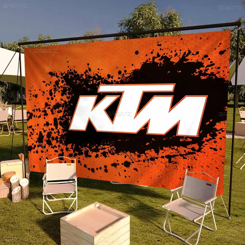 Brand K-Ktm Luxury Large Size Flags Printing Patterns Interesting Birthday Party Decorations Banner