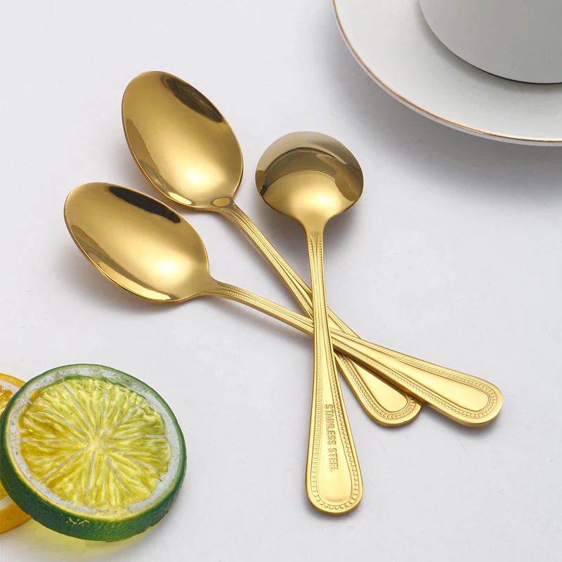 4/8/12pcs Stainless steel mirror polished spoon suitable for restaurant dessert shop to eat dessert small drink coffee