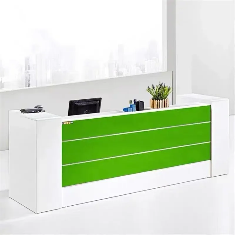 Company Office Front Desk Simple Modern Front Hotel Cashier Welcome Beauty Salon Information Desk