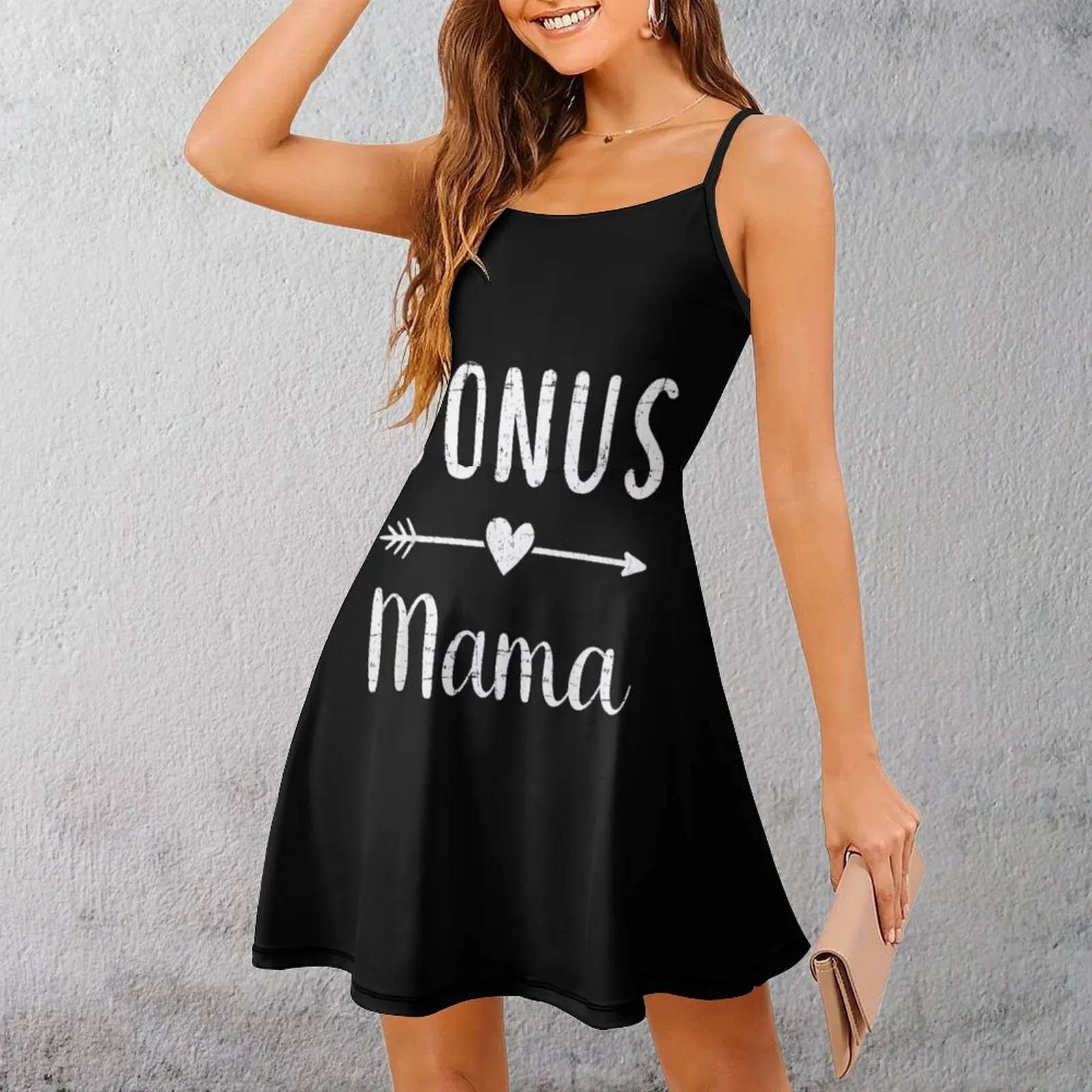 

Экзотическое бонусное женское платье на бретельках с принтом мамы в форме сердца и стрелы, женское платье, забавная новинка, платье для отпуска