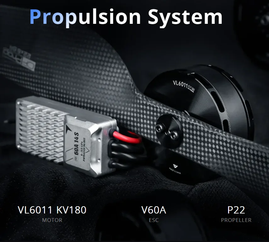 T-MOTOR VL6013 KV210 IPX5 12S 48V 1300W 20kg MTOW Thrust Brushless DC Bldc Large Drone Motor Accessory