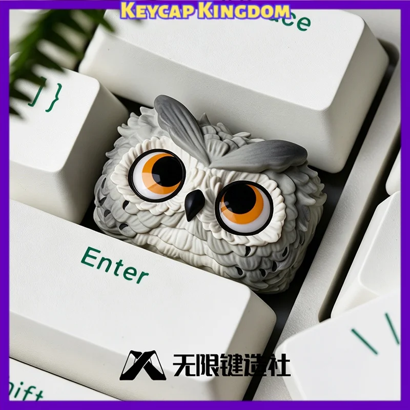 Original Owl Theme Mechanical Keyboard 3D Printed Resin Custom Artisan Keycap PC Gaming Keyboard Point Keycap DIY Collect Gift