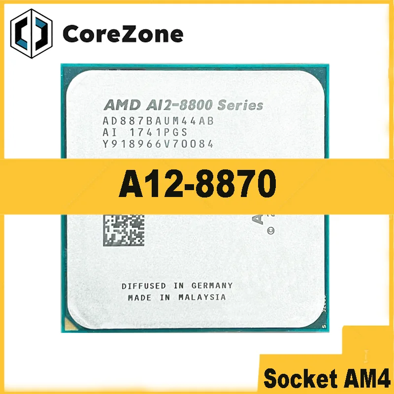 A12-8870 A12 8870 3.7 GHz 65W Quad-Core CPU Processor AD887BAUM44AB Socket AM4