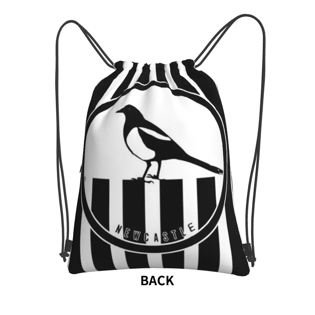 Newcastle - Magpies Portable Backpacks Drawstring Bag Casual Drawstring Bundle Pocket Shoes Bags For School Students