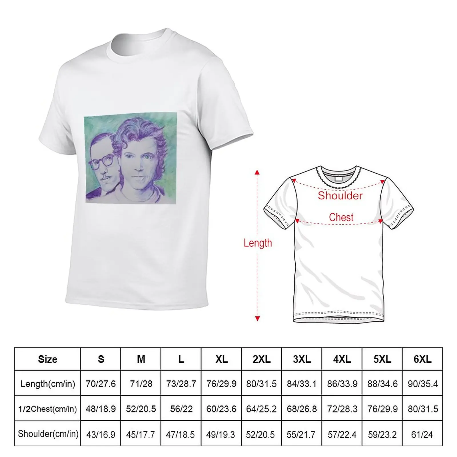 New Sparks, Ron an Russell Mael - portrait in pencil T-Shirt funny t shirt cute tops sweat shirt black t-shirts for men