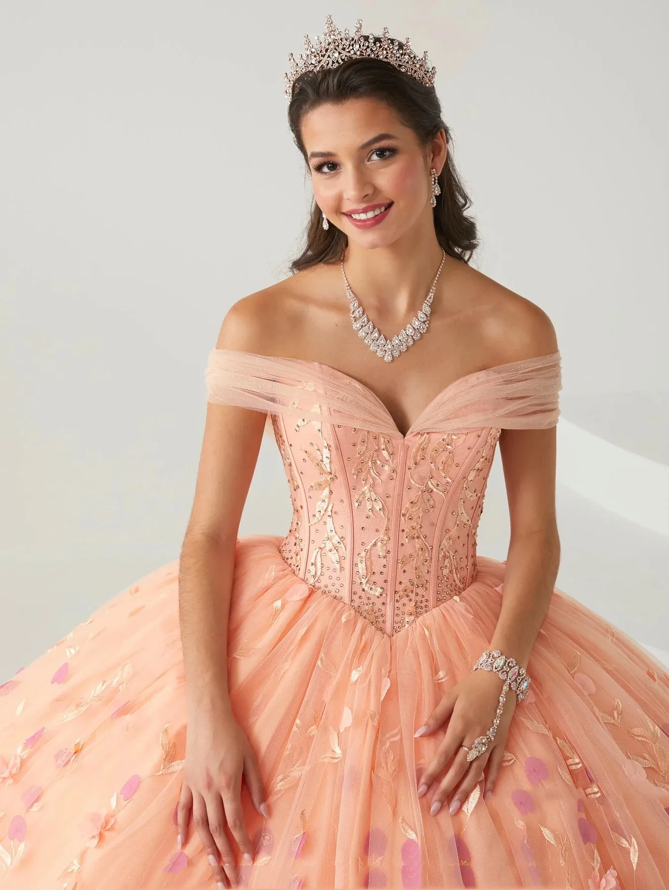 Sky Blue Charro Quinceanera Dresses Ball Gown Off The Shoulder Tulle Flowers Puffy Mexican Sweet 16 Dresses 15 Anos