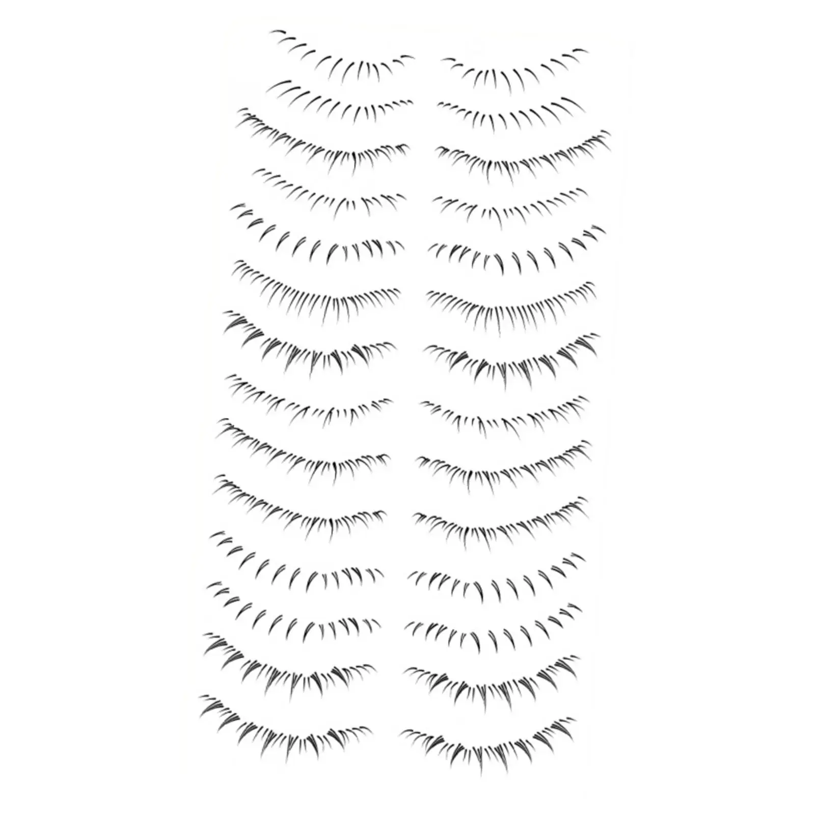 2xLower Eyelash Stickers DIY Realistic Eyelash Strips for Activity Travel