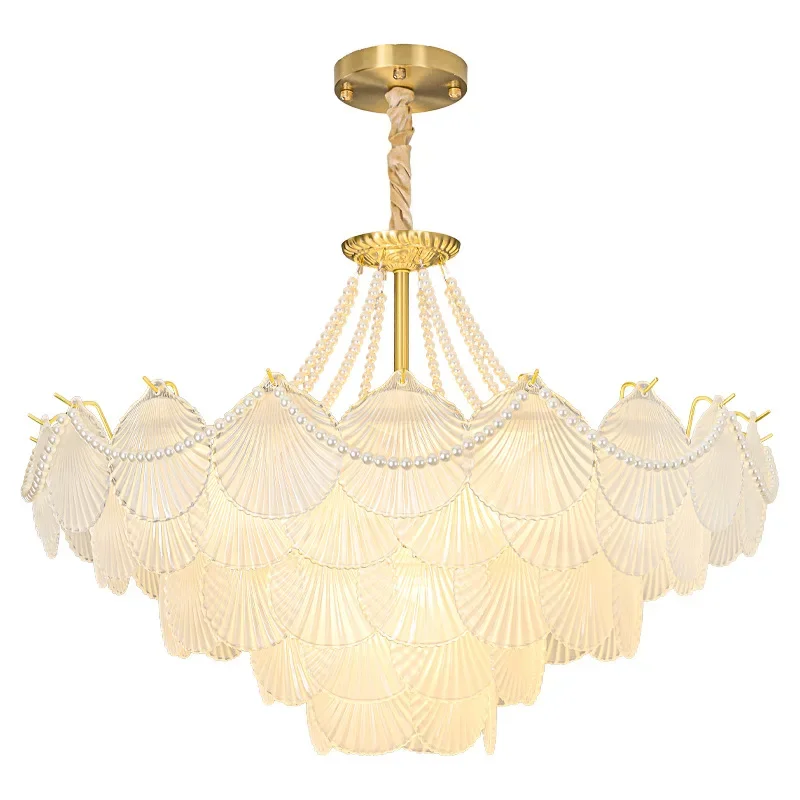 

2025 Internet celebrity creamy wind warm bedroom lamp shell pearl creation