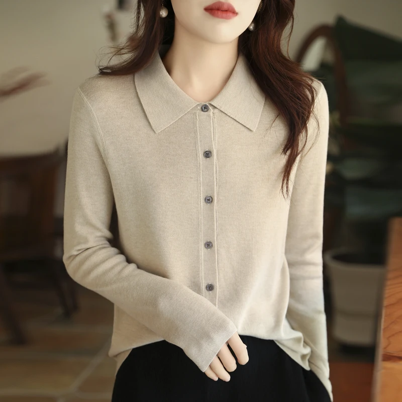 2024 women\'s cashmere sweater, cardigan sweater, O-neck cardigan, autumn and winter cashmere cardigan, knitted cashmere jacket