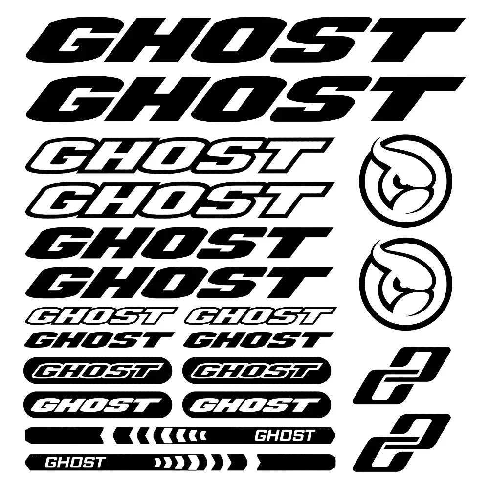 Creative ghost letter decoration accessories bicycle, mountain bike sticker PVC cover scratch waterproof 25cm-10cm