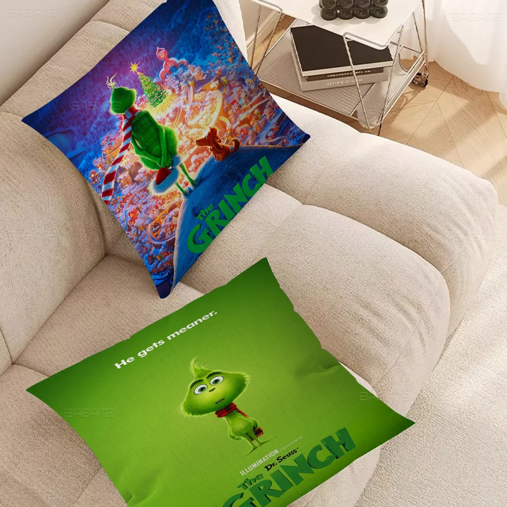 Film The G-Grinch C-Christmas Pillowcase Toon Gift Cushion Cover Bedroom Home Sofa Chair Seat Decor Pillow Case