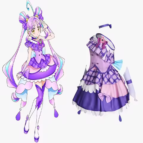 2025 You and Idol Precure Cure Wink Cosplay Cure Kyun Shigure Kokoro Costume Lolita Dress Halloween Uniform Anime Outfit Woman