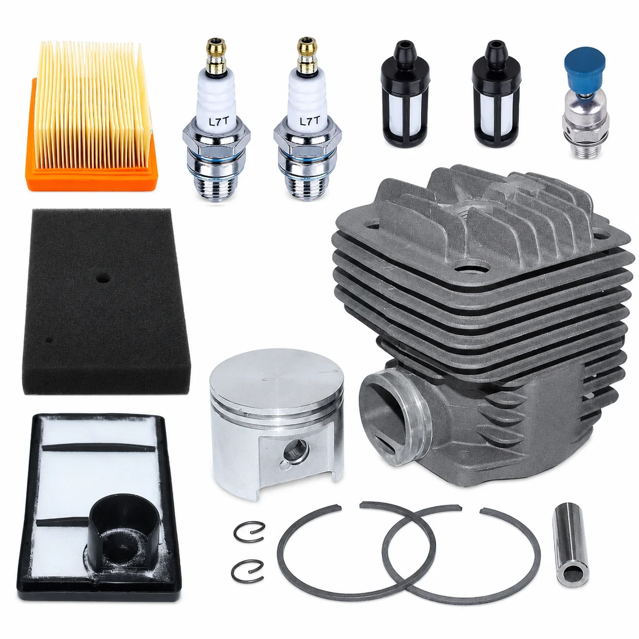 Cylinder Kit Air Filter Fuel Filter Spark Plug For Stihl TS400 Concrete Saw 42230201200 Replacement Parts & Decompression Valve