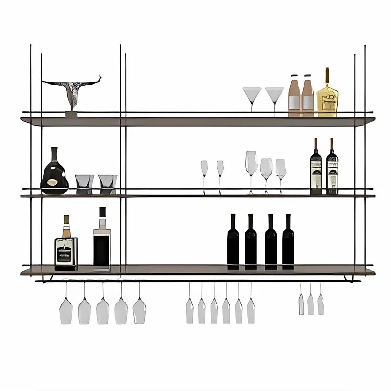 For Metal hanger Wine rack Decorative rack Hanging Living room Bar island table Decorative rack Laminate