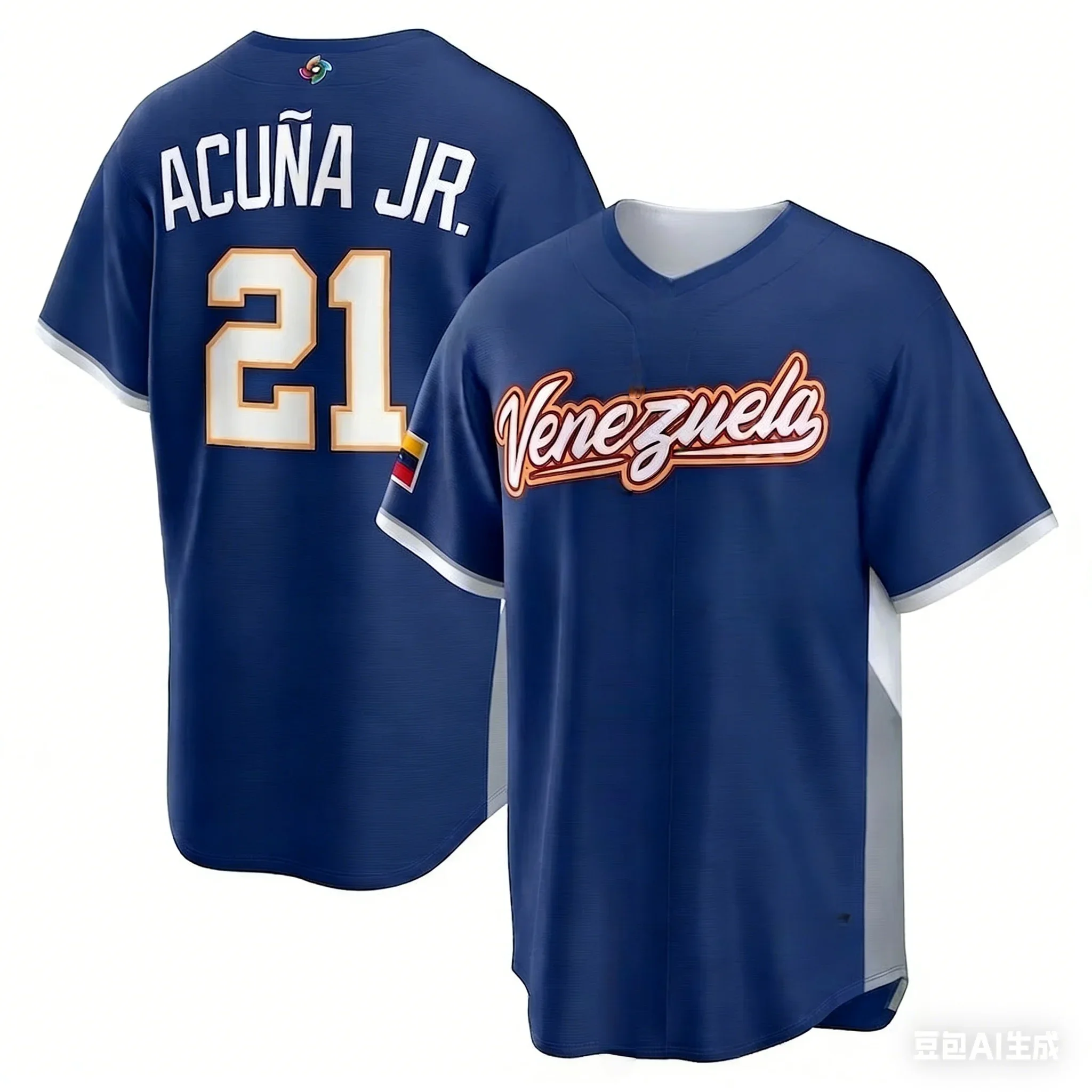 2026 New 3d Printing Venezuela WBC Home Baseball Jersey Ronald Acuna Jr #21 Jose Altuve #27 Men Kids Sports Baseball T Shirts