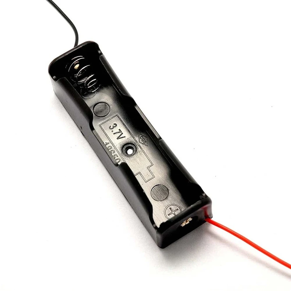 

10Pcs Battery Holder 18650 Battery Li-ion 3.7V Clip Box Case Black With Wire Lead Battery Holders